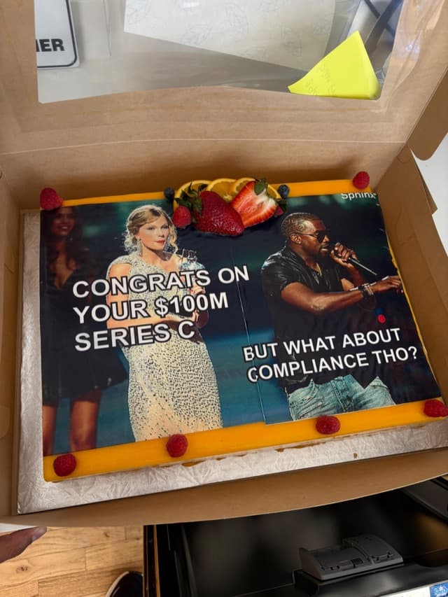 A custom cake hand-delivered to Sphinx